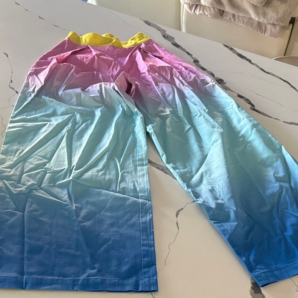 Vibrant Gradient Flare Pants